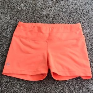 Athleta Orange Spandex Running Short Size Medium